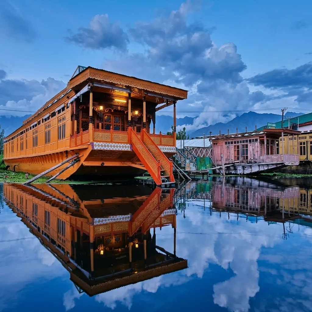 Houseboat at dusk